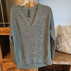Athleta Gray V-Neck Sweater